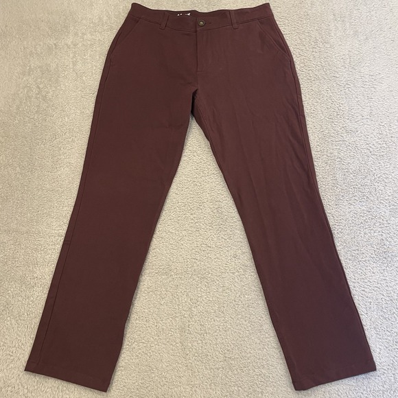Mugsy Ports Chino Pants Mens 33x30 (Fits 32x29) Maroon Stretch Jean - Picture 1 of 13